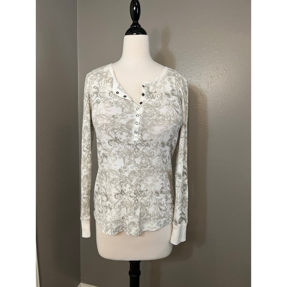 Women's Eddie Bauer Medium Thermal-Henley Top - Picture 1 of 8